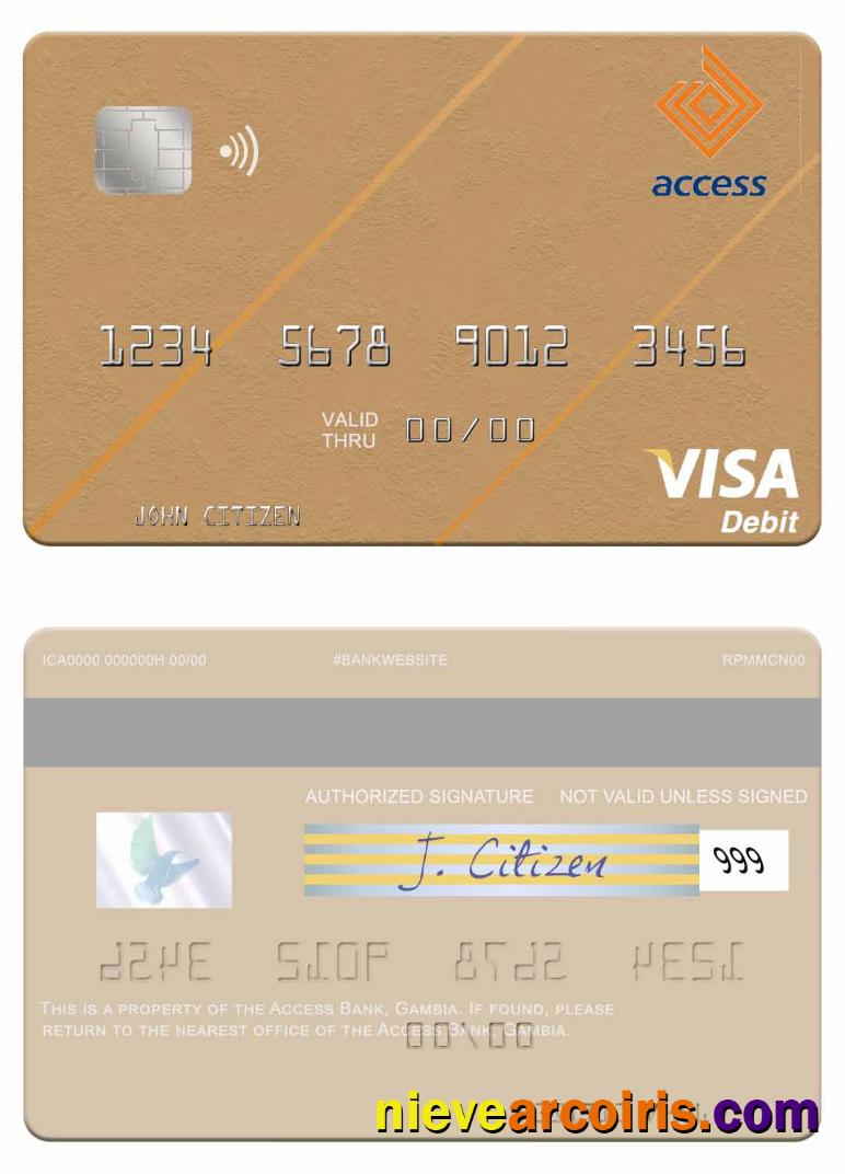 Gambia Access Bank visa debit card